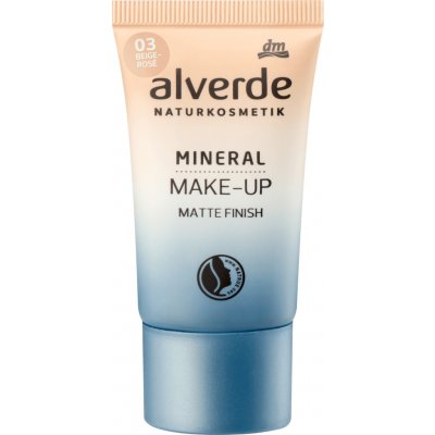 Alverde Naturkosmetik make-up Mineral Matte Finish 03 beige rosé 30 ml – Zboží Dáma