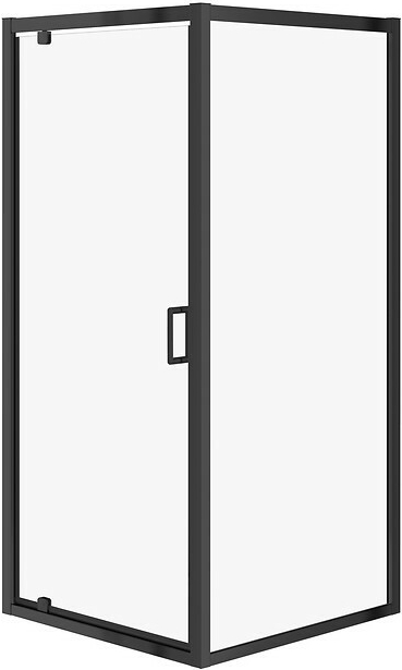 CERSANIT - ČTVERCOVÝ SPRCHOVÝ KOUT ARTECO PIVOT 90X90X190, ČERNÁ, ČIRÉ SKLO S913-016