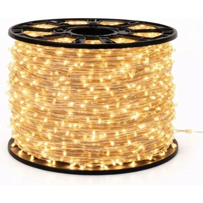 Easy Fix interiérový LED světelný řetěz 100 m, teple bílá, 2000 diod, čirý kabel IP20, cívka – Hledejceny.cz