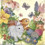 Ubrousek 33x33 cm ZAJÍČCI – HobbyKompas.cz
