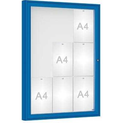 PROCITY Venkovní vitrína model 1000 9 x A4, plexi, modrá | Zboží Auto