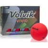 Golfový míček Volvik Vivid červená, 3 ks