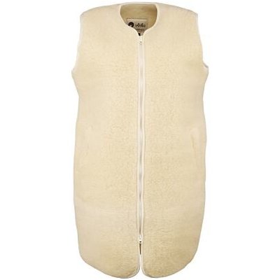 Vlnka prodloužená vlněná vesta na zip přírodní – Zbozi.Blesk.cz