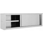 vidaXL Nástěnná kuchyňská skříň s posuvnými dveřmi 150x40x50 cm nerez – Zboží Dáma