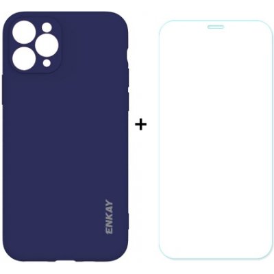ENKAY Obal + tvrzené sklo Apple iPhone 11 Pro tmavomodrý 22290 – Zboží Živě