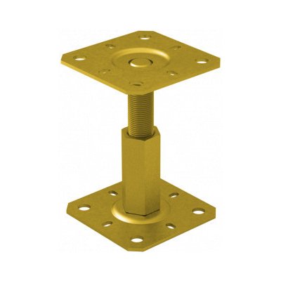 Domax patka sloupku PR 100/100 M20 stavitelná, žlutý zinek DMX48801006 – HobbyKompas.cz
