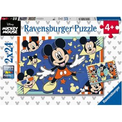 RAVENSBURGER Mickey Mouse: Natočte film! 2x24 dílků