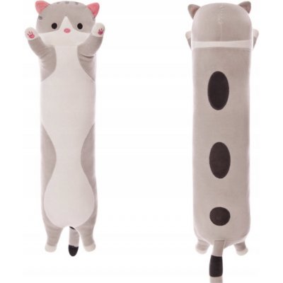 OVČÍ VĚCI Plyšový polštář Dlouhá kočka Šedá 110cm – Zbozi.Blesk.cz