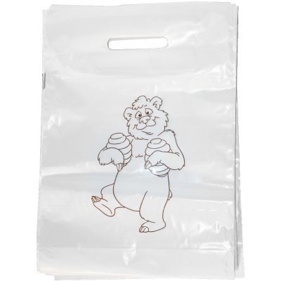 Lysoň Igelitové tašky s medvědem 25×35 cm - 50 ks – Zboží Živě