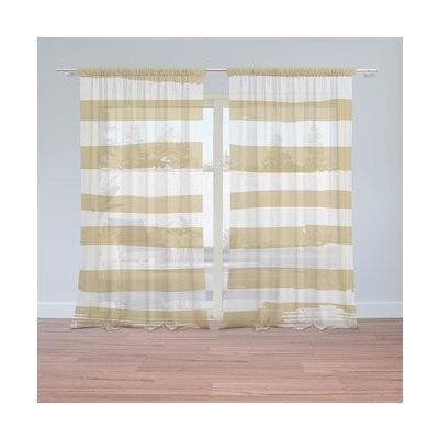 Sablio Záclony Zlaté pruhy: 2ks 150x250cm – Hledejceny.cz