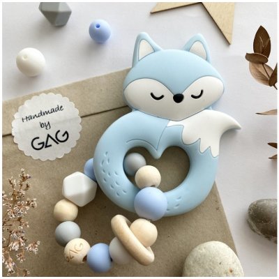 Gag design hryzátko do ručky Lišák Modrásek – Sleviste.cz