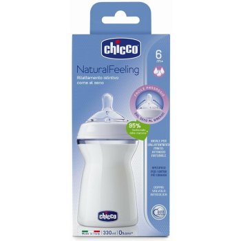 Chicco Natural Feeling kojenecká láhev modrá 330ml