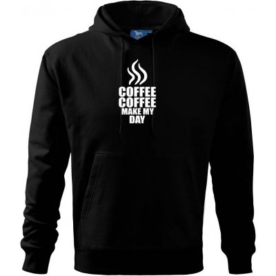 Coffee make my day Cape s kapucí Černá