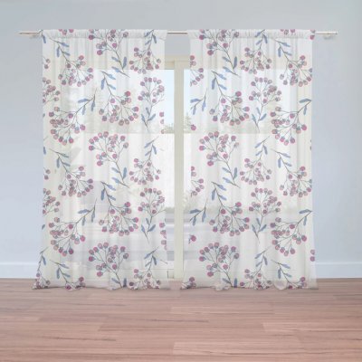 Sablio Záclony Jeřabiny: 2ks 150x250cm – Hledejceny.cz