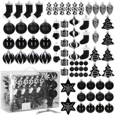 SPRINGOS Maxi 77 dílná sada vánočních ozdob černá CA0850-XG – Zboží Mobilmania