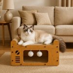 Aga Domeček a pelíšek se škrábadlem 56 x 29,5 x 27 cm – Sleviste.cz