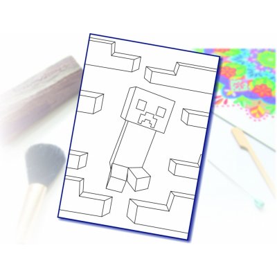 Radost v písku Šablona na pískování minecraft creeper baby A4 210 x 297 mm – Zboží Dáma