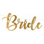 Party nápis Bride to be zlatý 80 x 19 cm – Hledejceny.cz