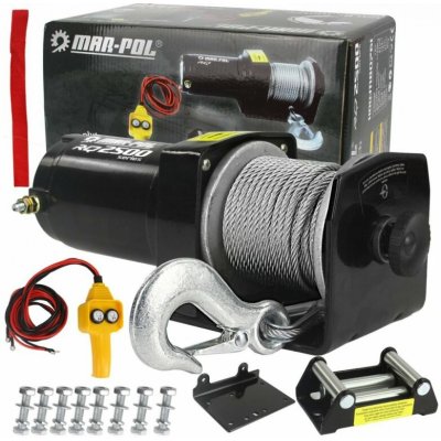 Elektrický lanový naviják 12 V pro vozidla, 1133 kg/2500 lbs, 970 W RQ2500 MAR-POL, , , – Sleviste.cz