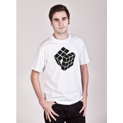 Teenstyle pánské tričko Rubikova kostka Bílá – Zboží Mobilmania