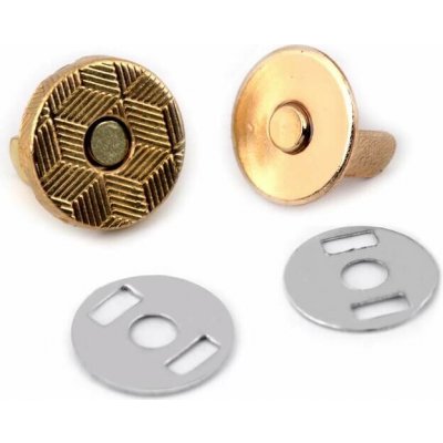 Magnetické zapínání na kabelky Ø10 mm Zlaté – Zboží Mobilmania