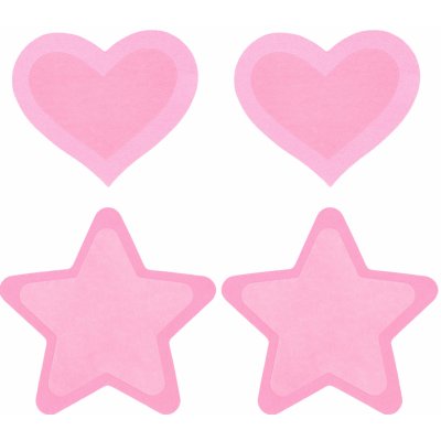 Peekaboos Premium Pasties Hot Pink Glow In The Dark Hearts and Stars – Zbozi.Blesk.cz