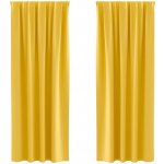 Závěsy 2 ks hořčicově žluté 260 x 140 cm Polyester Lumarko! – Hledejceny.cz