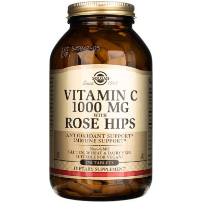 Solgar Vitamin C s růží šípkovou, 1000 mg, 250 tablet – Hledejceny.cz
