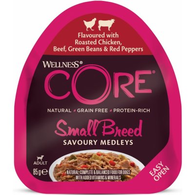 Wellness Core Savoury Medleys Small Breed Flavoured with Roasted Chicken Beef Green Beans & Red Peppers 85 g