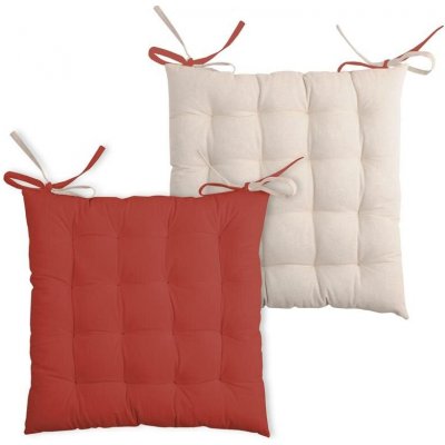 STOF DUO béžová a červená 40 x 40 cm s vázáním – Zboží Dáma