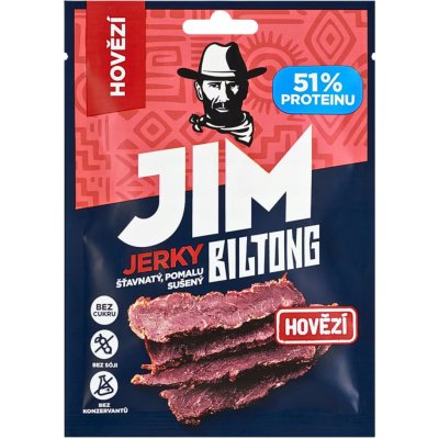 Jim Jerky prémiové biltong hovězí 20 g – Hledejceny.cz
