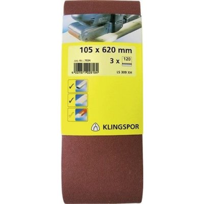 KLINGSPOR Pásy pro ruční pásový pilník plátno cs 310 xf sb-balení se 3ks 13x457/40 – Sleviste.cz