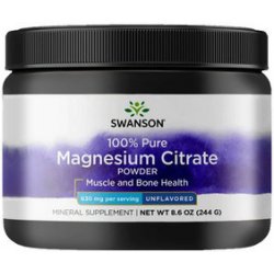 Swanson Magnesium Citrate Powder 244 g prášek 630 mg