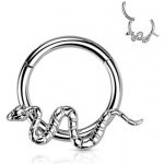 Šperky4U segment kruh s hadem helix cartilage tragus piercing titan TIT1162-1208 – Zbozi.Blesk.cz