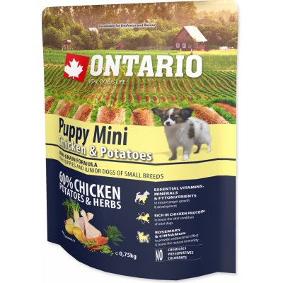 Ontario Puppy Mini Chicken & Potatoes & Herbs 2 x 0,75 kg