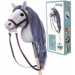 Kůň na tyči hobby horse HOPPIHORSE velikost A4 šedý – Zboží Dáma