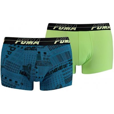 Puma pánské boxerky Activism Aop Trunk 2-pack Petrol Blue