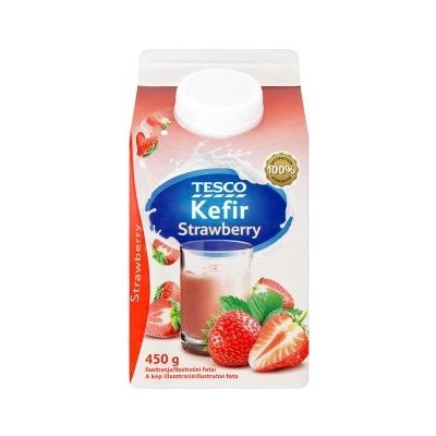Tesco Kefírové mléko jahodové 450 g – Zboží Dáma
