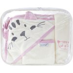 LITTLE ANGEL Set osuška ručník žínka BAMBUS natur kočka – Zboží Dáma