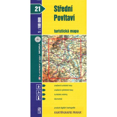 Střední Povltaví turistická mapa 1:100 000 21 – Hledejceny.cz