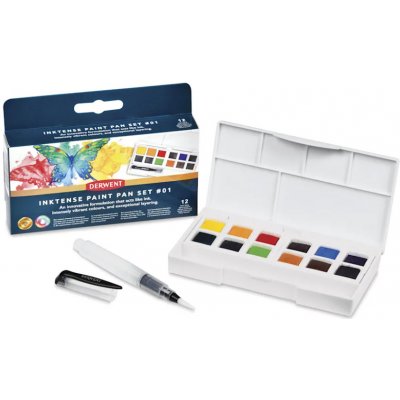 Derwent Inktense Paint Pan No1 akvarelové barvy 12 kusů – Sleviste.cz