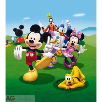 AG Design FTDXL-1931 Dětská papírová fototapeta Mickey Mouse a přátelé rozměry 180 x 202 cm