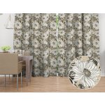Biante Dekorační závěs PML-089 Bílé květy na béžovém 145x190 cm – Hledejceny.cz
