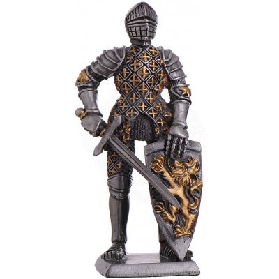 Mayer Chess Cínový vojáček středověký rytíř se sekerou a štítem 110mm