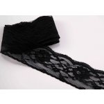 Silonová krajka - černá - šířka 4 cm – Zboží Mobilmania