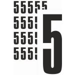 Čísla samolepící 5 černá samolepící vinylová fólie 75 mm písmo - aršík 4 ks – Zboží Dáma Čísla samolepící 5 černá samolepící vinylová fólie 75 mm písmo - aršík 4 ks – Zboží Dáma