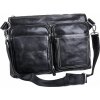 Taška  IL Giglio pánská kožená taška přes rameno BR25-356-55 černá