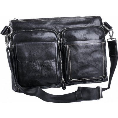 IL Giglio pánská kožená taška přes rameno BR25-356-55 černá – Zboží Mobilmania