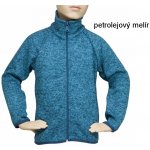 Fantom Dětský celopropínací sportovní svetr petrolejový melír – Zboží Dáma