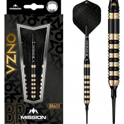 Mission Onza Darts Soft Tip Brass M3 Black & Gold 20 g – Zboží Dáma